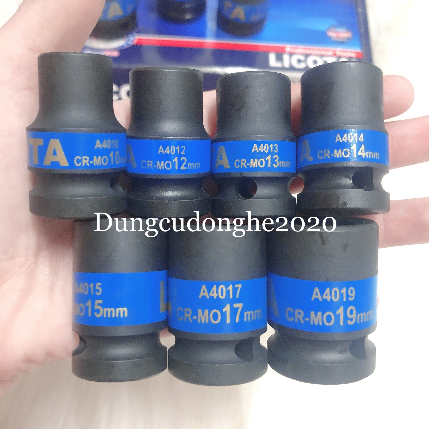 Đầu khẩu, đầu típ ngắn 1/2 lục giác cao cấp licota