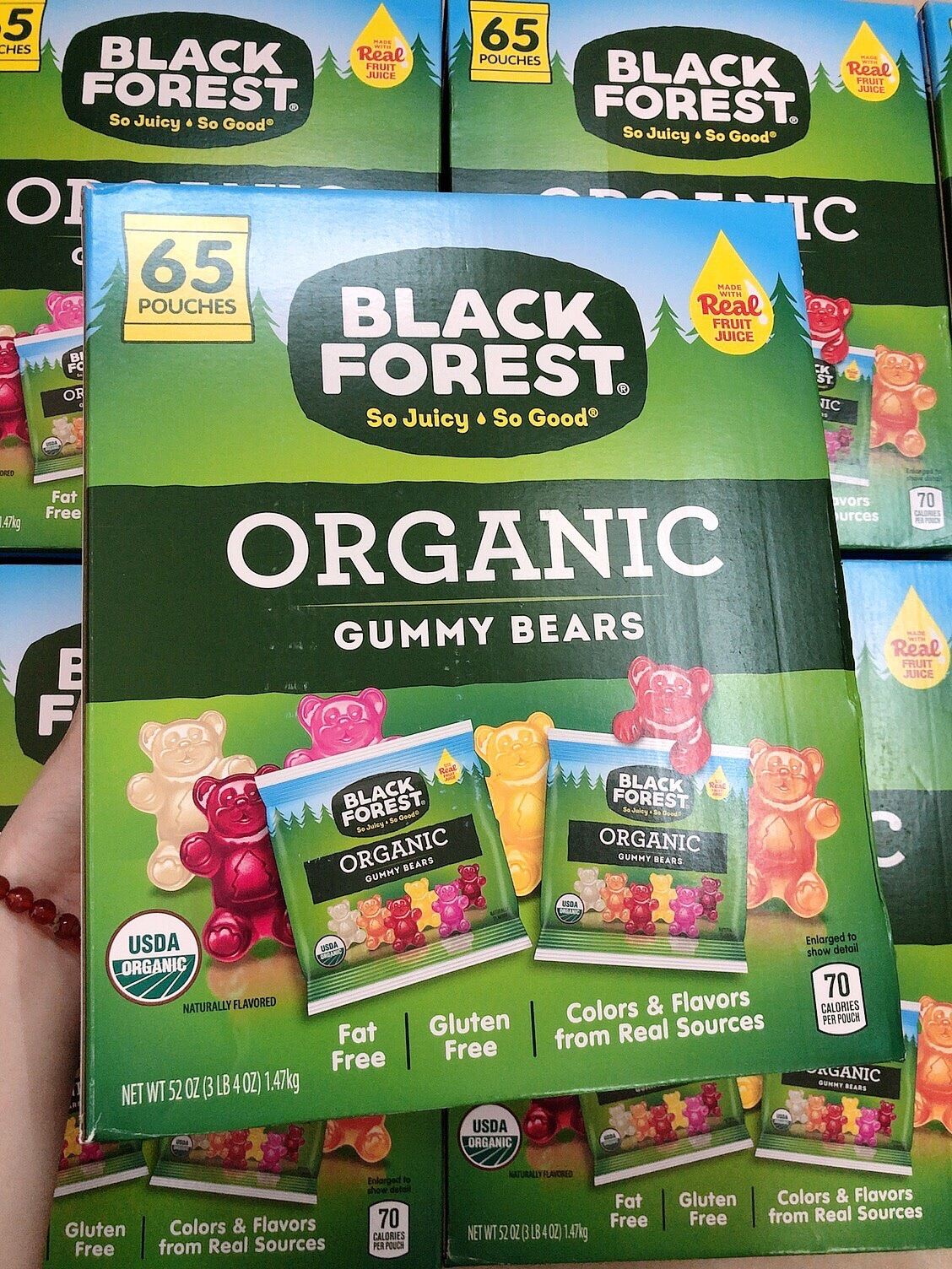 Kẹo dẻo trái cây organic hình gấu Black Forest thơm ngon, không chứa đường