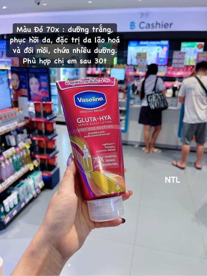 Dưỡng Thể Vaseline 10x Serum Gluta-Hya 330Ml Thái Lan