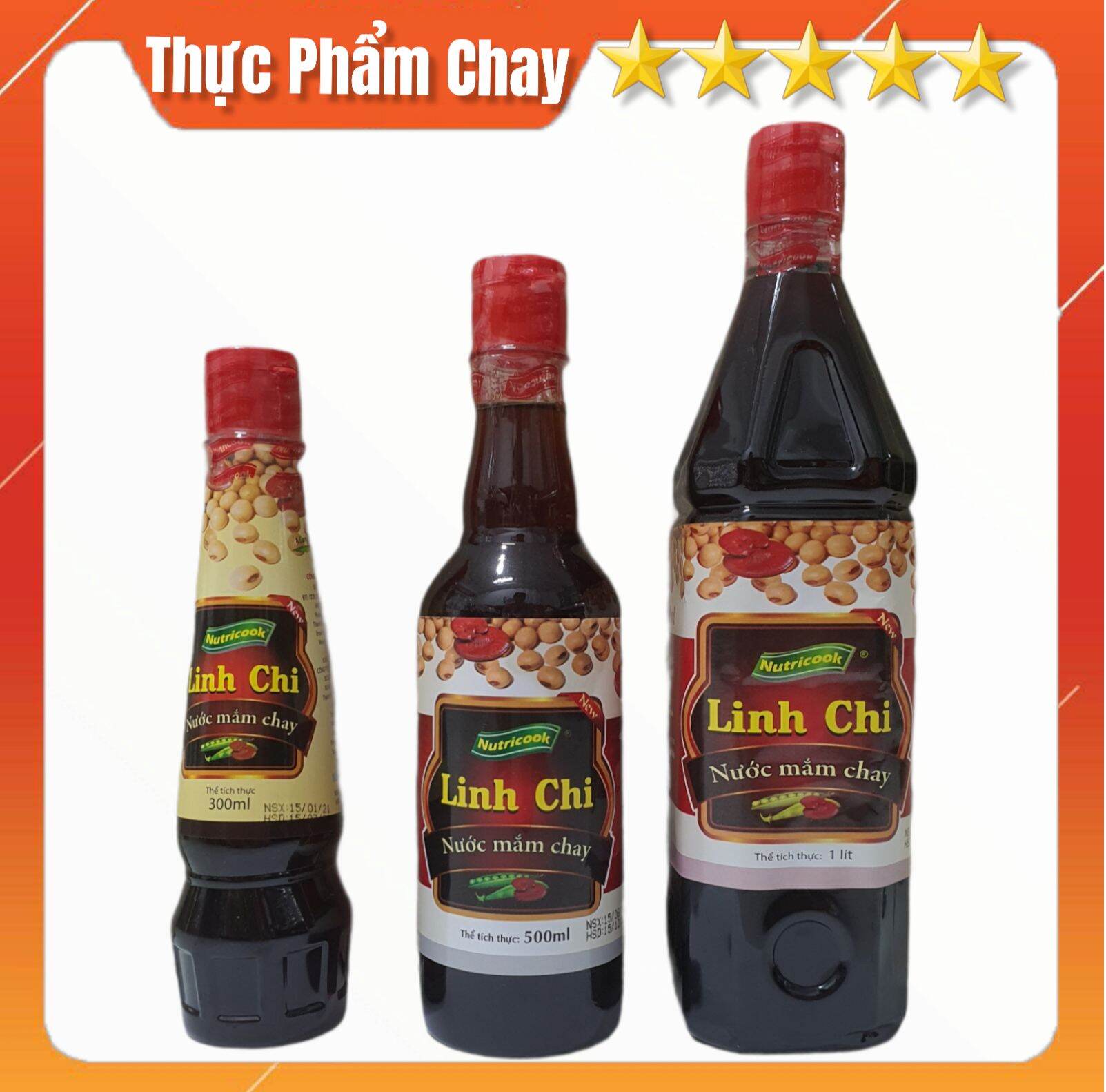 Nước Mắm Chay Linh Chi 1 Lít. 500ml.300ml