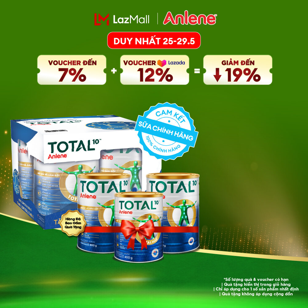 [Voucher giảm đến 26%] Combo 2 Sữa Bột Anlene Total 10 Lon 800G