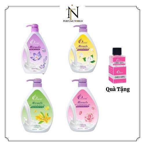 Sữa tắm dưỡng da hương nước hoa miracle 1000ml