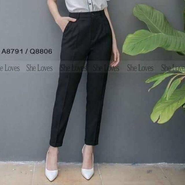 Quần tây baggy nữ chất vải tuyết mưa