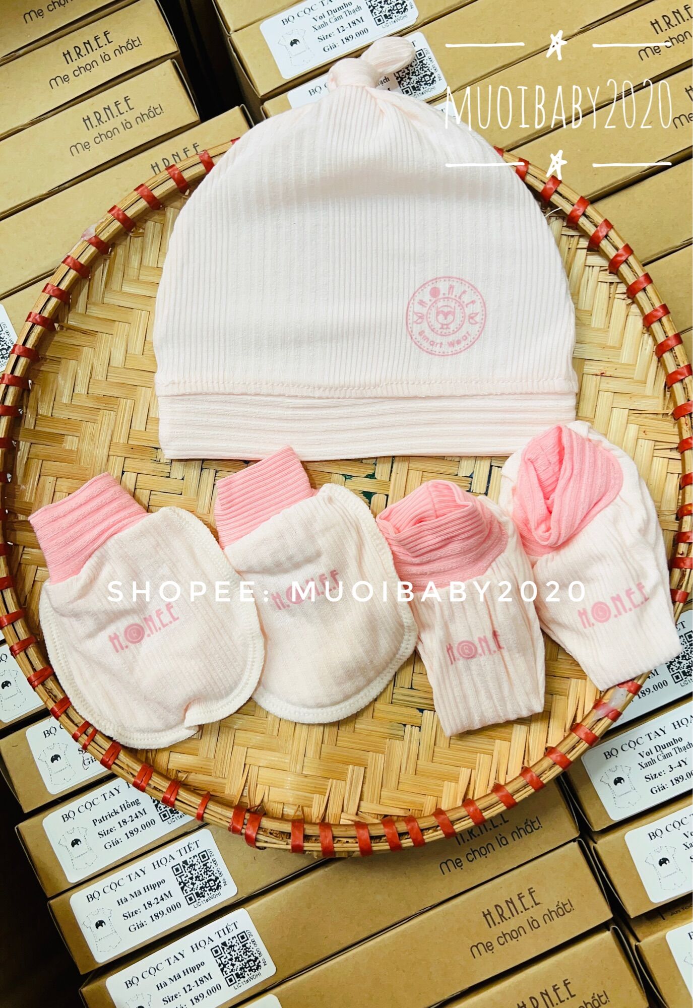 Set phụ kiện hrnee / nous cho bé sơ sinh