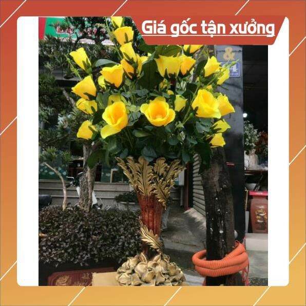 Bình hoa Composite dáng ly lá số 2 cao 44cm