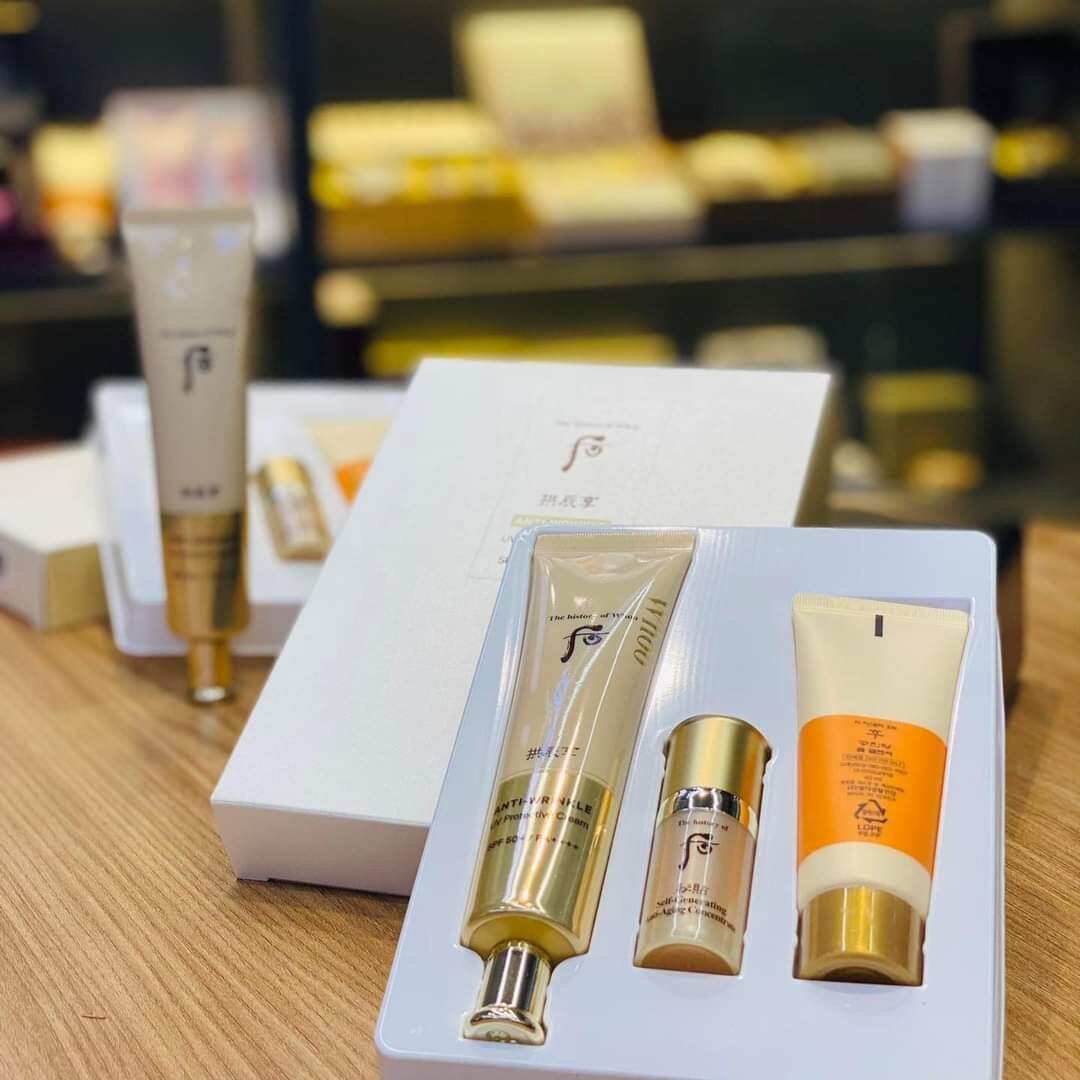 SET CHỐNG NẮNG CHỐNG NHĂN WHOO 50 ml