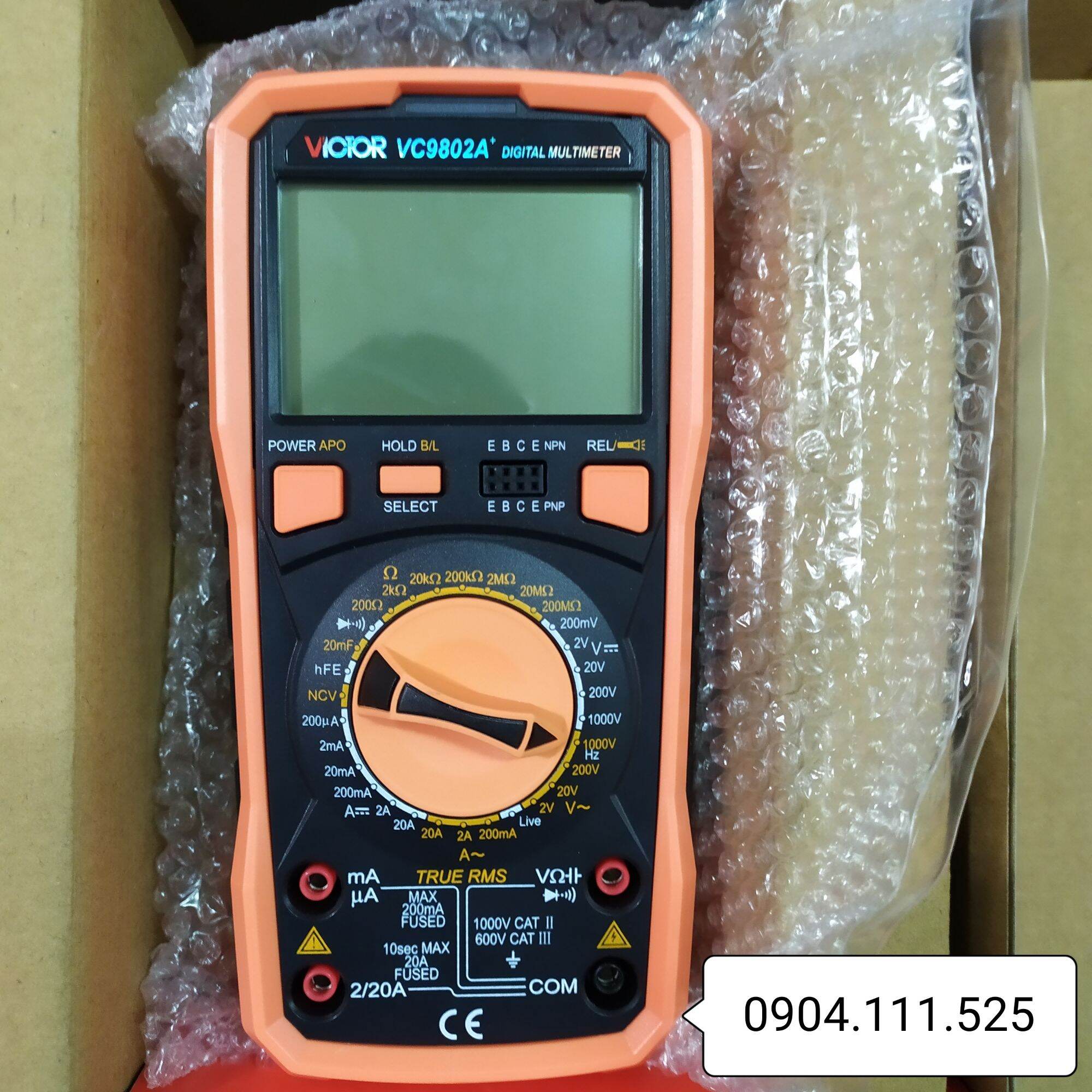 Đồng hồ vạn năng điện tử victor vc-9802a+