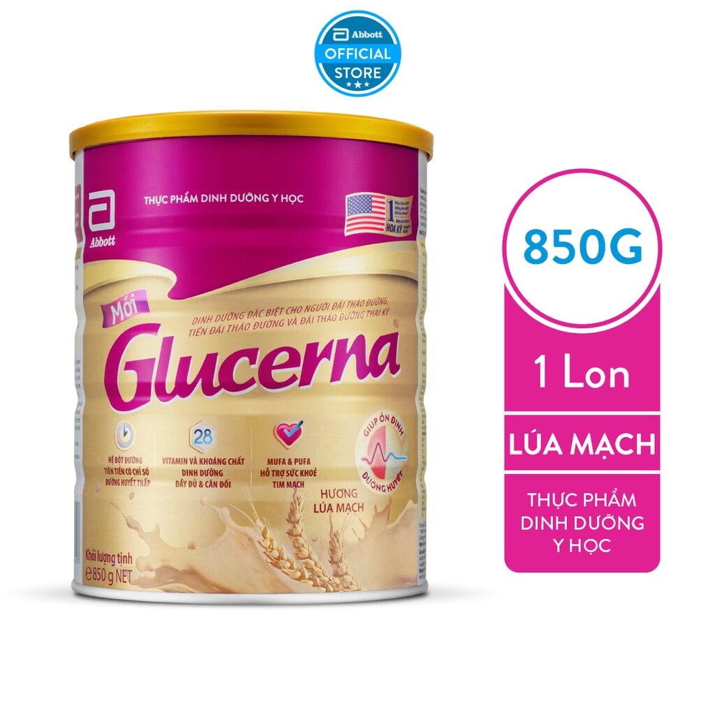 [HSD 04/2024] Sữa bột Glucerna lon 850g cho người tiểu đường