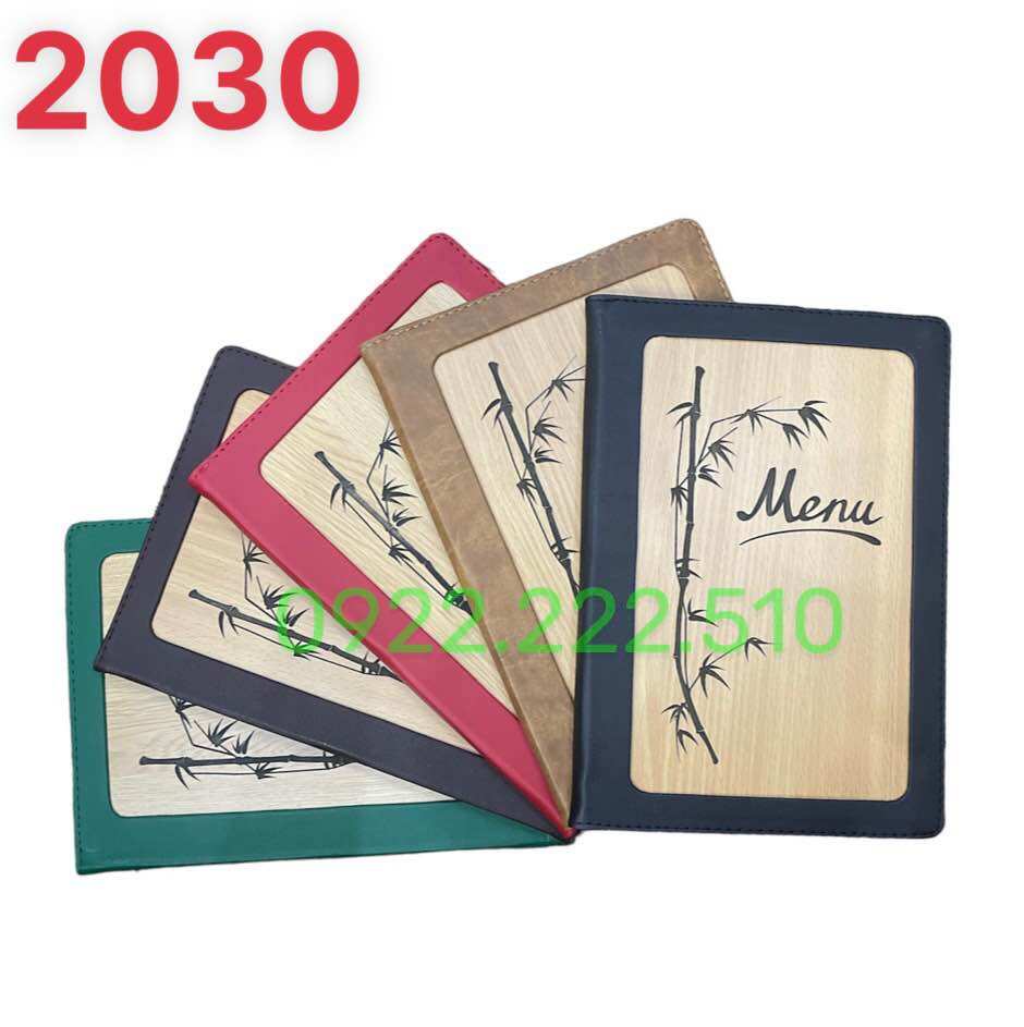Bìa menu gỗ 2030 cao cấp