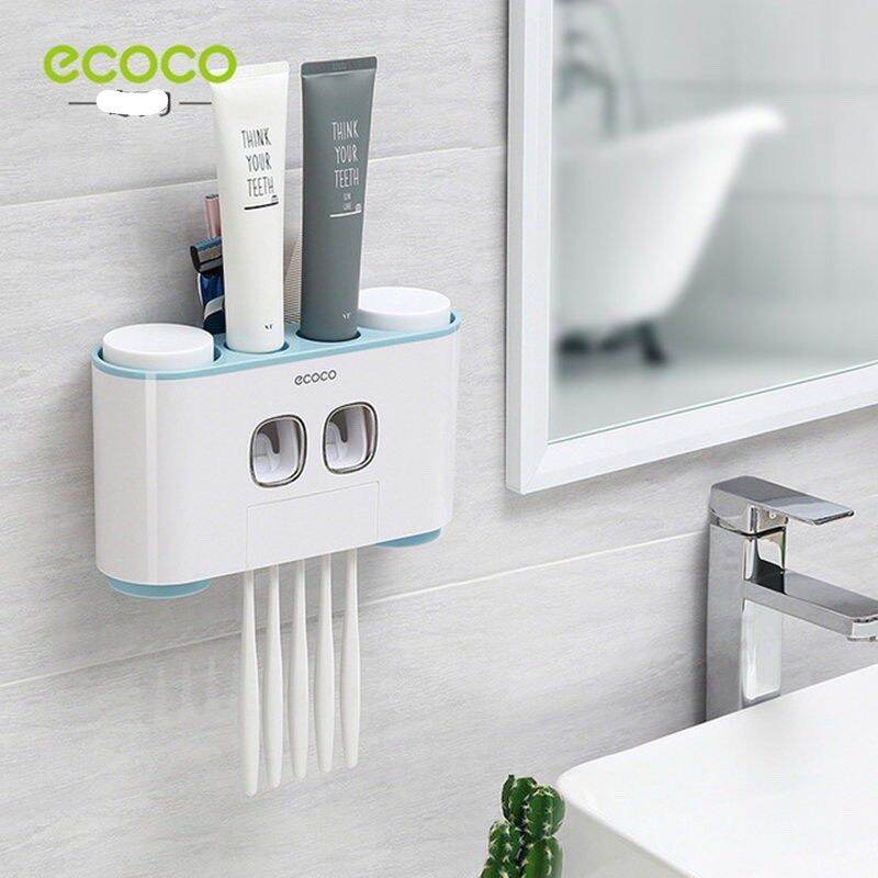 Kệ cắm bàn chải và nhả kem ECOCO tặng kèm 4 cốc