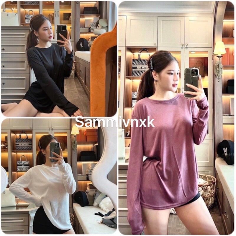 Áo len cổ tròn tay dài dáng suông nữ Sammivnxk❤️freeship
