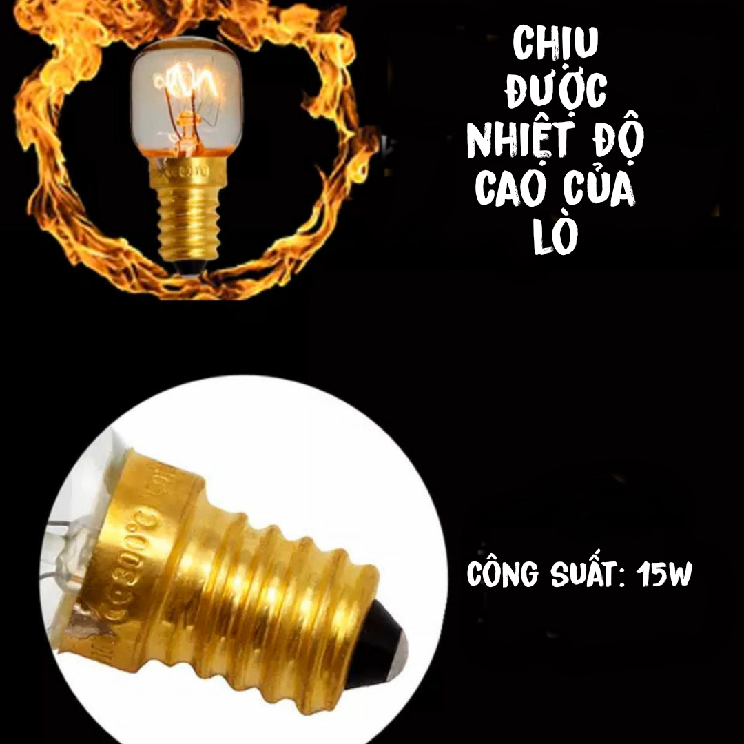 Bóng đèn cho lò nướng e14 15W chịu nhiệt