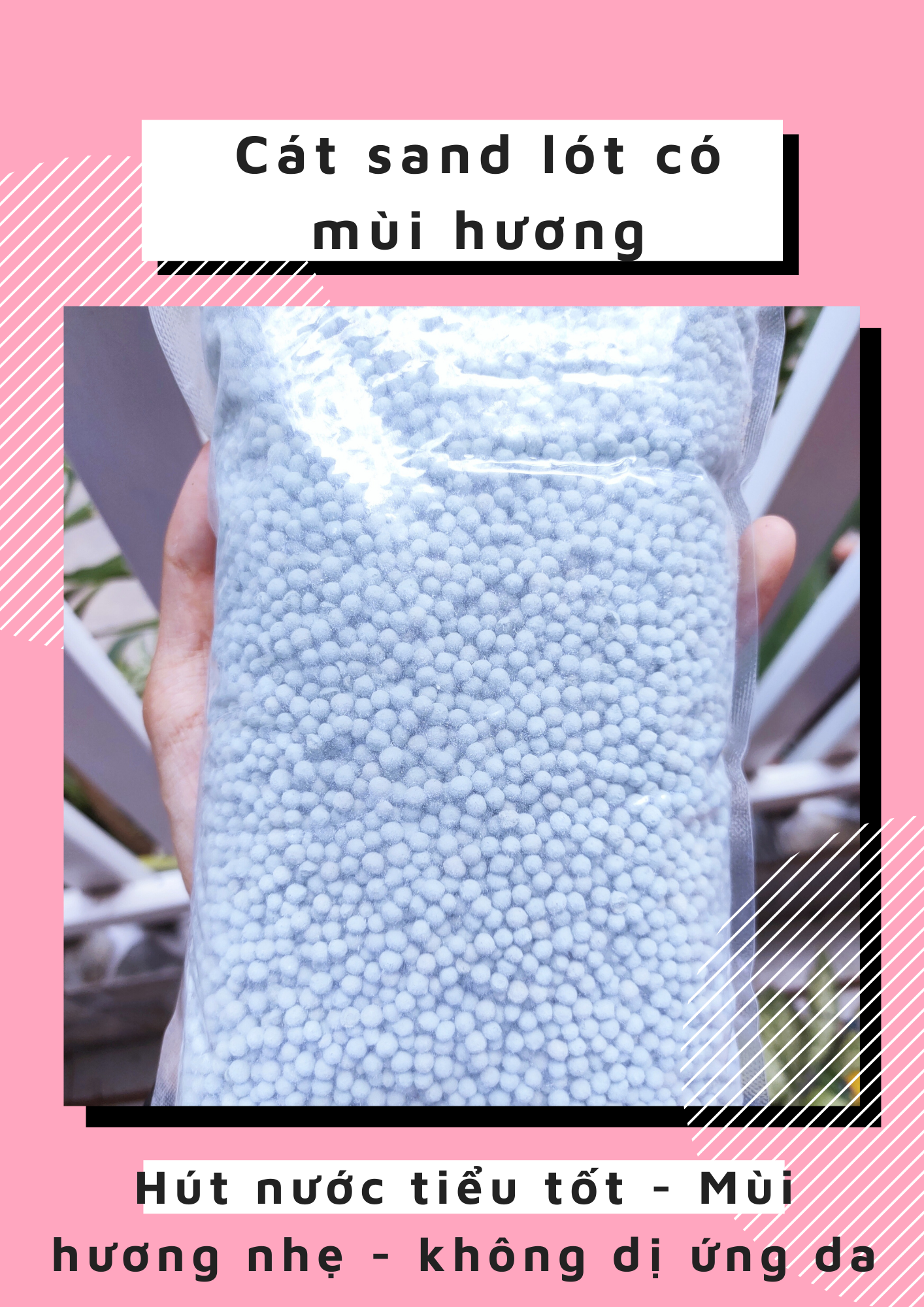 Cát sand 1kg hương hoa lót chuồng Hamster