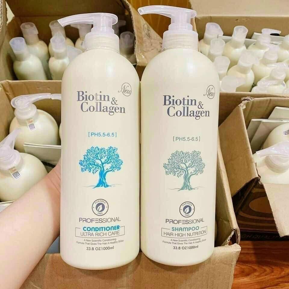 Bộ Gội Xả Ogx Biotin & Collagen Làm Dày Tóc 2X385Ml Biotin & Collagen Shampoo And Conditioner