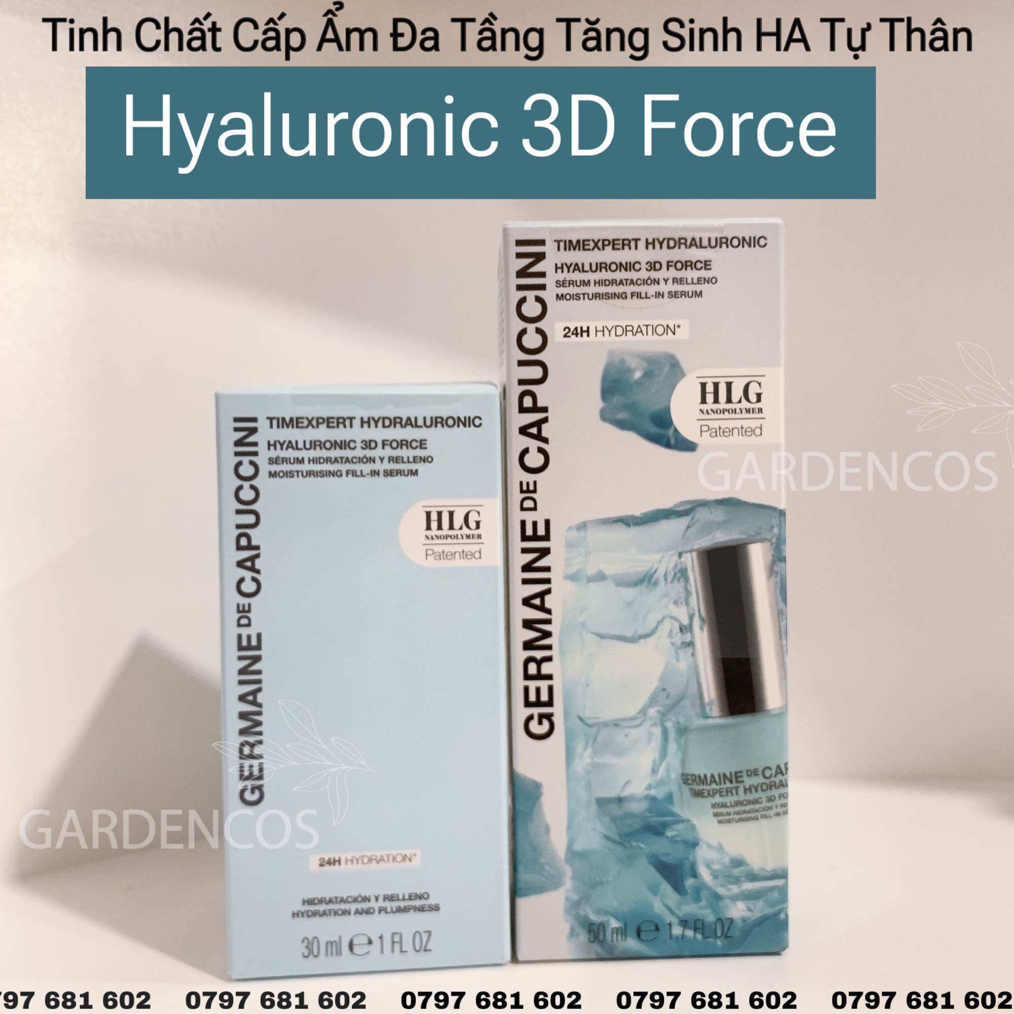Tinh Chất HA Siêu Cấp Nước Đa Tầng Hyaluronic Force Germaine De Capuccini 50ml - Gardencos