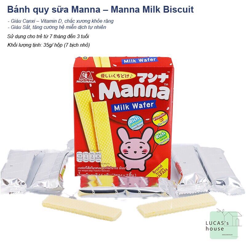 Bánh xốp sữa Manna 35g