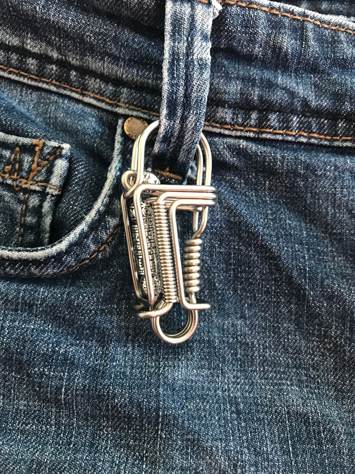 Móc Khóa Inox 304 Uốn Hình Chim Cánh Cụt Nữ Hoàng