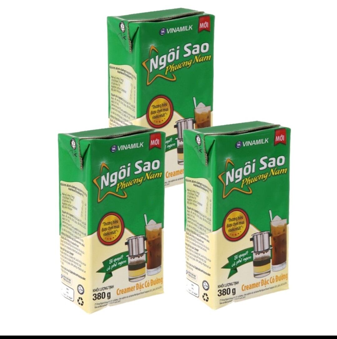 Combo 3 hộp sữa đặc ngôi sao phương nam hộp giấy 380g