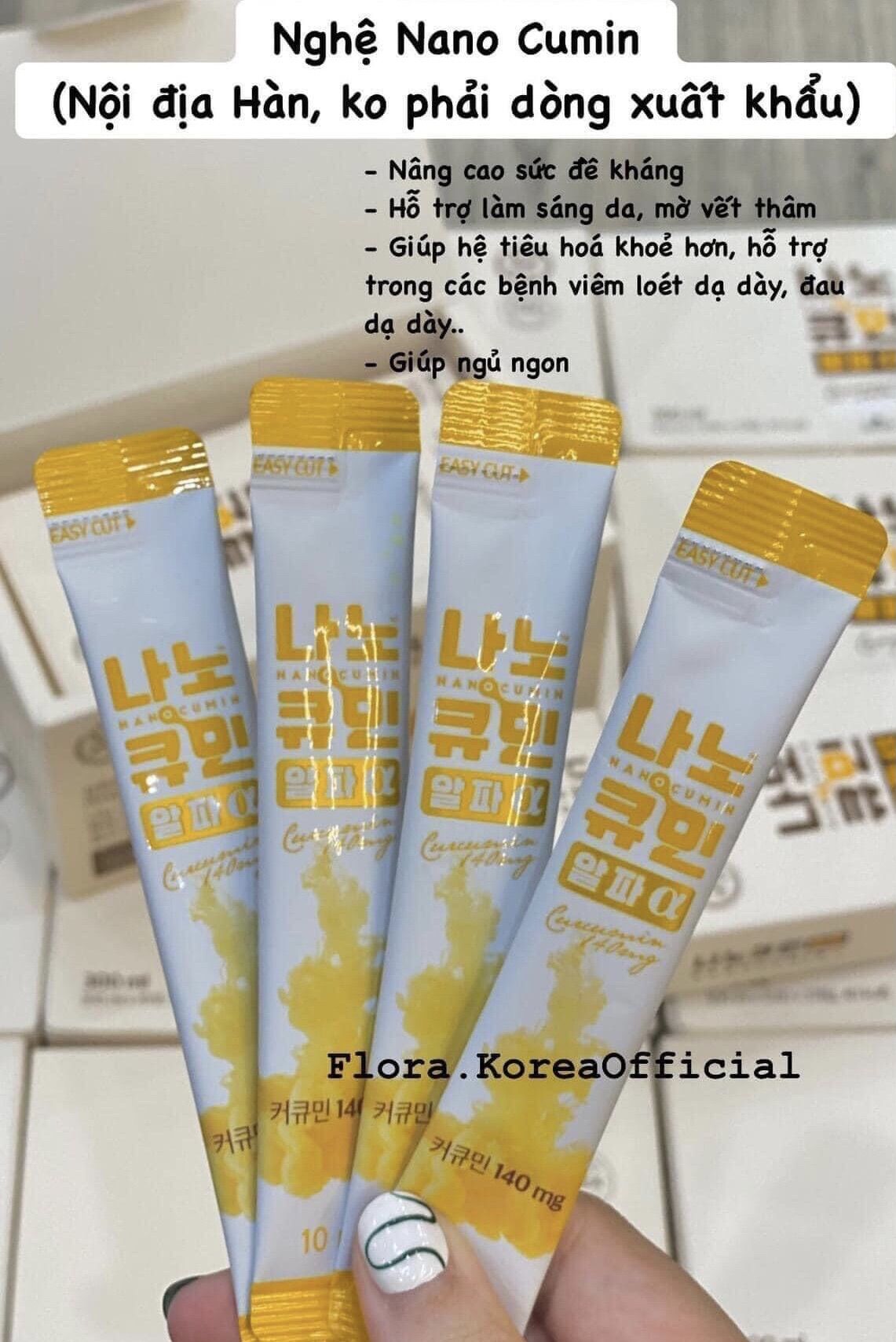 Tách lẻ 10 gói - Tinh nghệ Nano Curcumin GON nội địa Hàn Quốc 1400mg