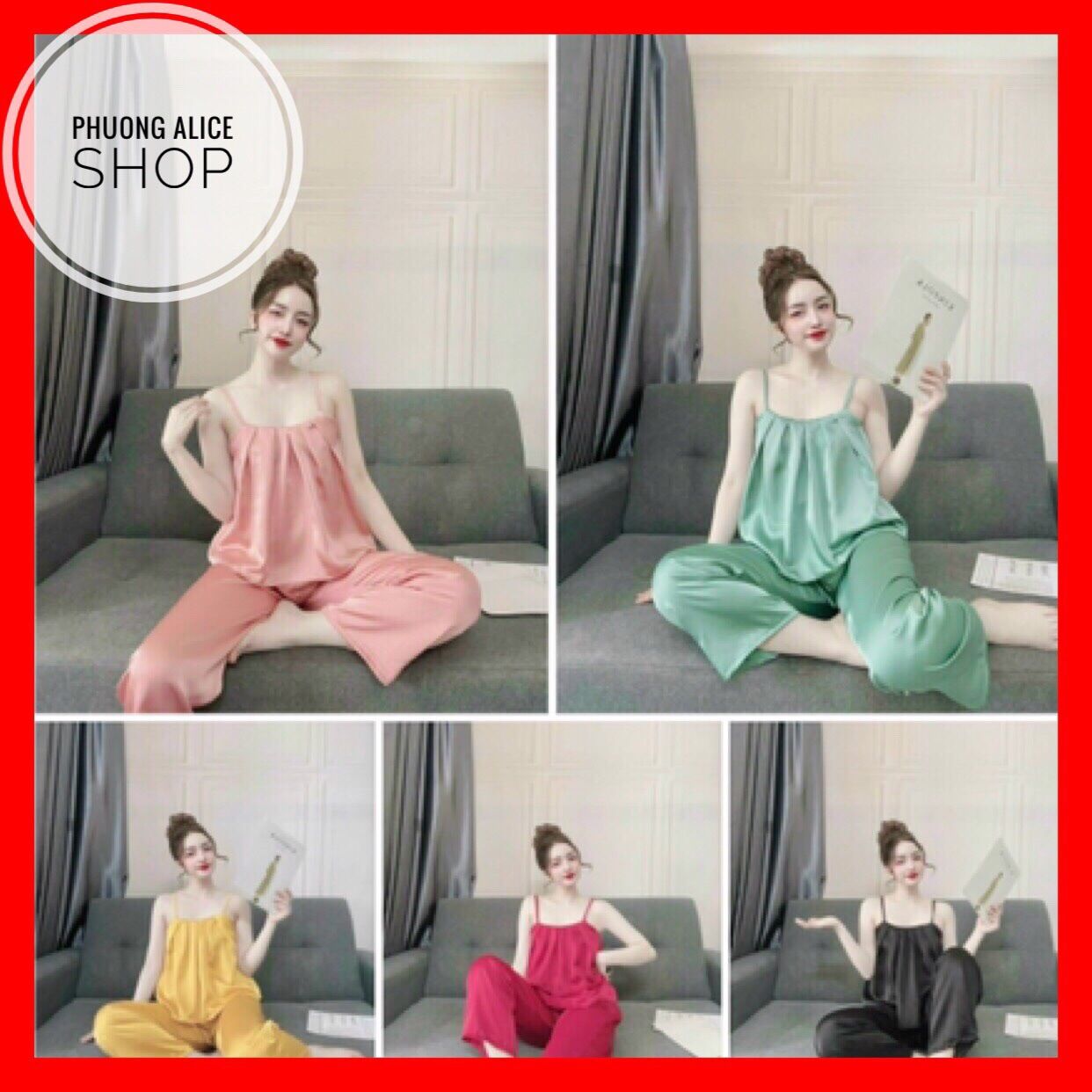 ❌ hót hót ❌❌ đồ bộ dây satin mềm mịn hình thật