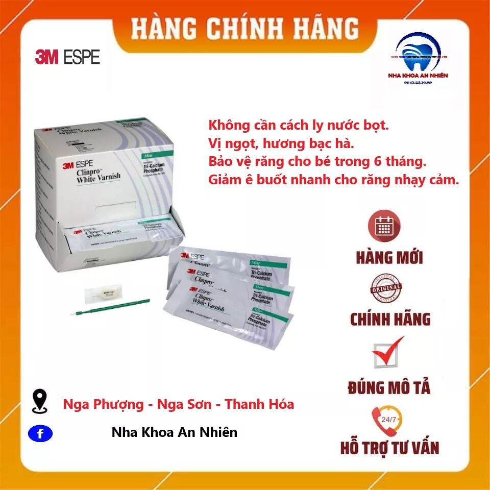 ( Loại Cao Cấp) Gel Bôi Vecni Flour 3M Clinpro 05Ml Phòng Ngừa Sâu Răng Giảm Ê Buốt