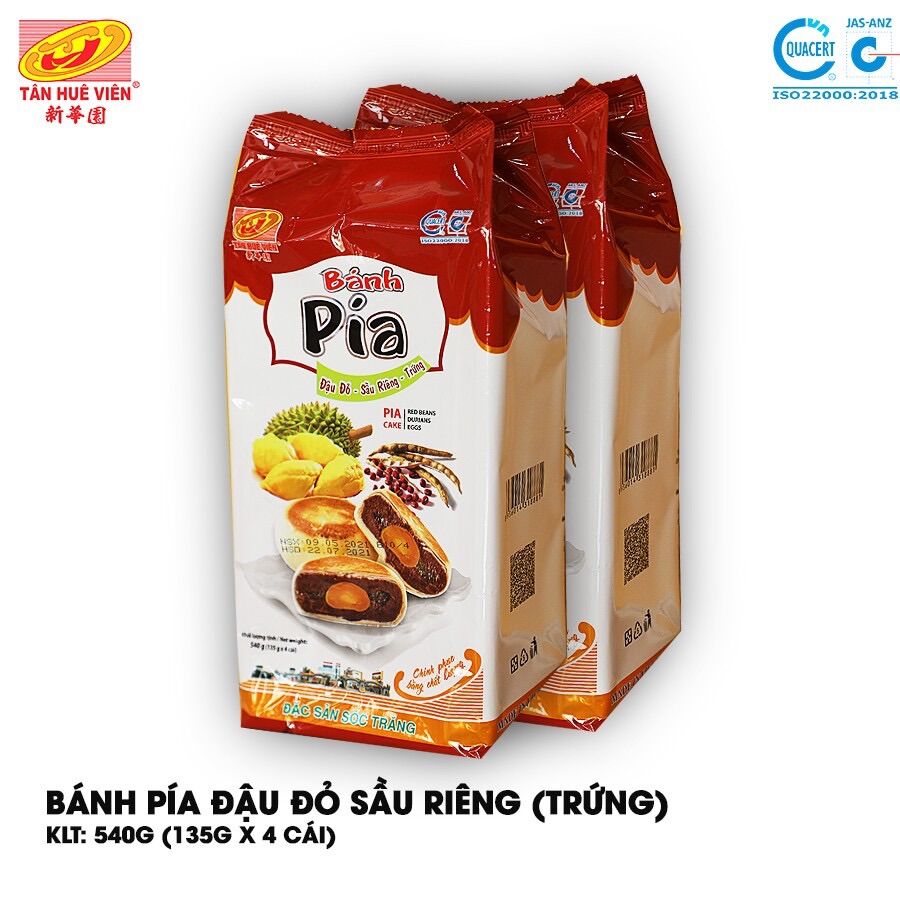 Pía đậu đỏ trứng Tân Huê Viên