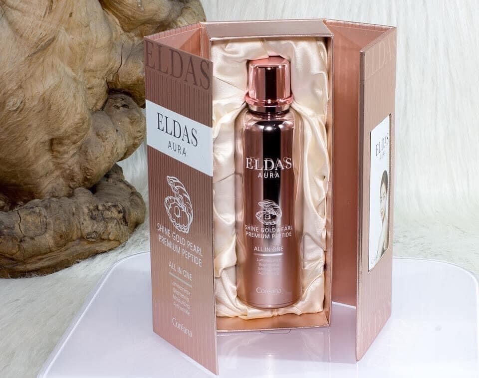 Serum tế bào gốc eldas aura shine gold pearl premium peptide 100ml