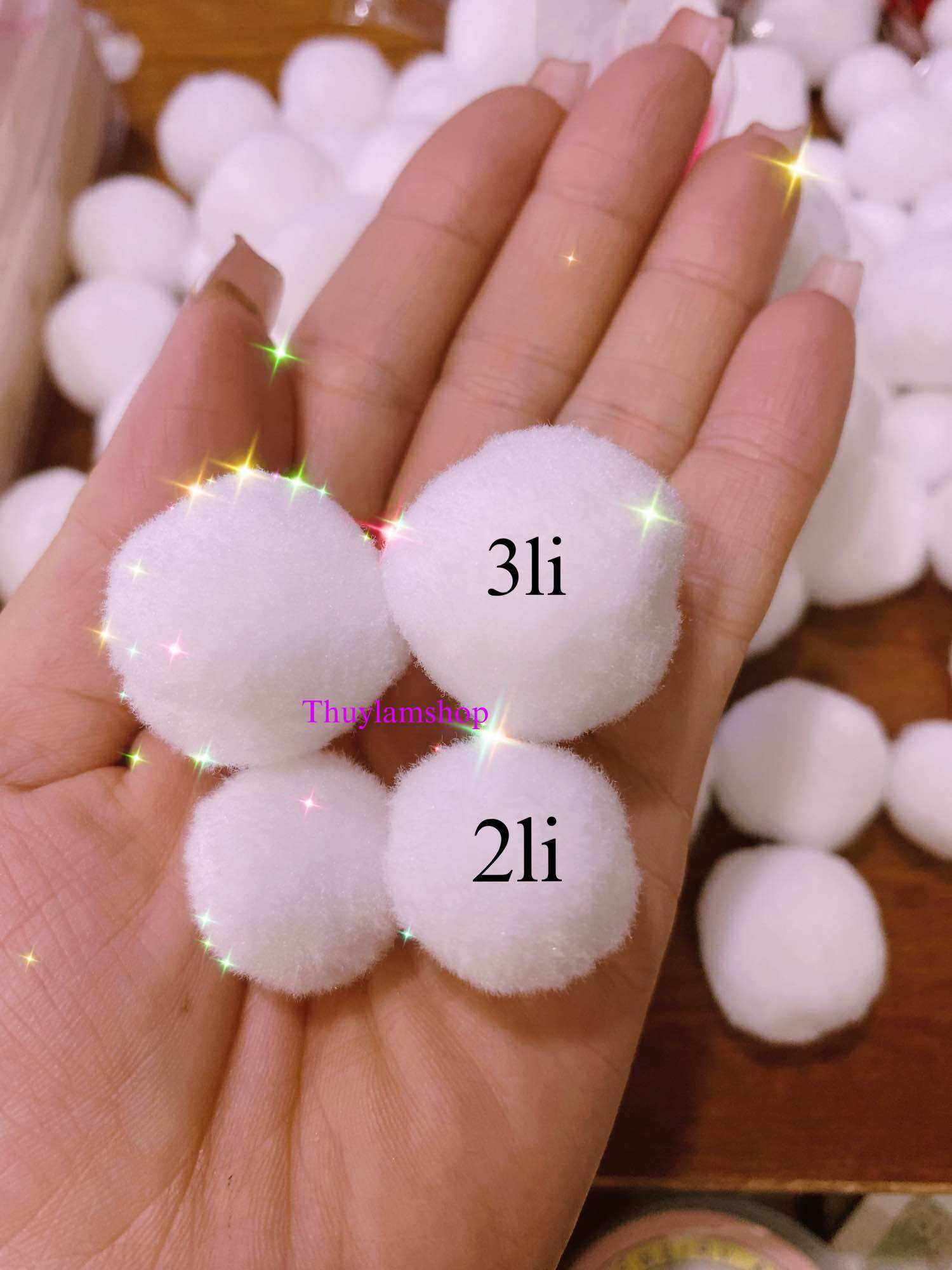 Sỉ bịch bông gòn xinh xinh 2li 3li làmhandmade