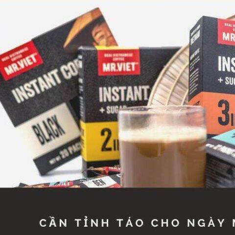 Combo 4 hộp cà phê hòa tan  .( Instant coffee black,2in1,3in1,4in1) thương hiệu MR.VIET