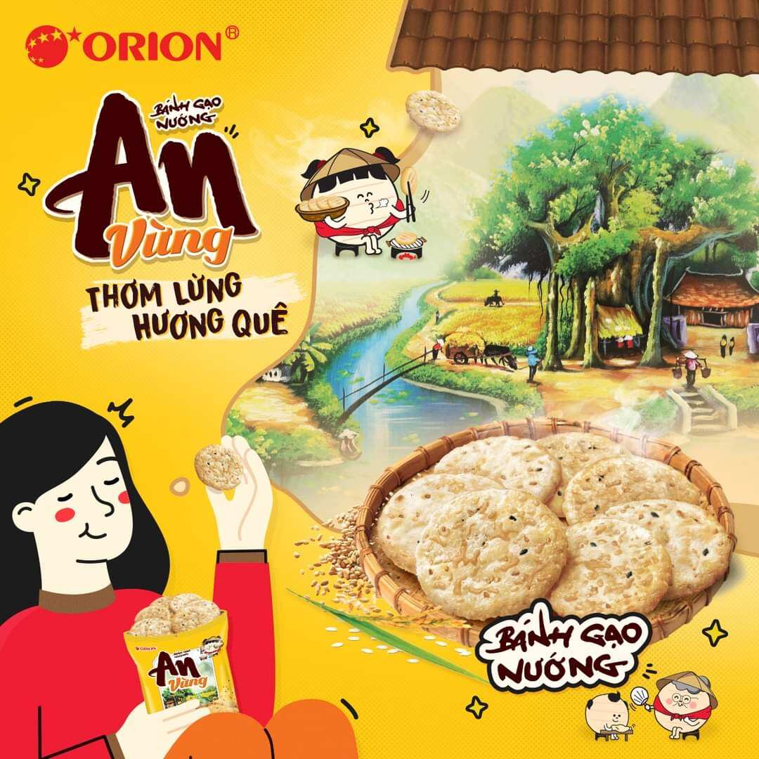 Bánh gạo nướng an vị vừng orion