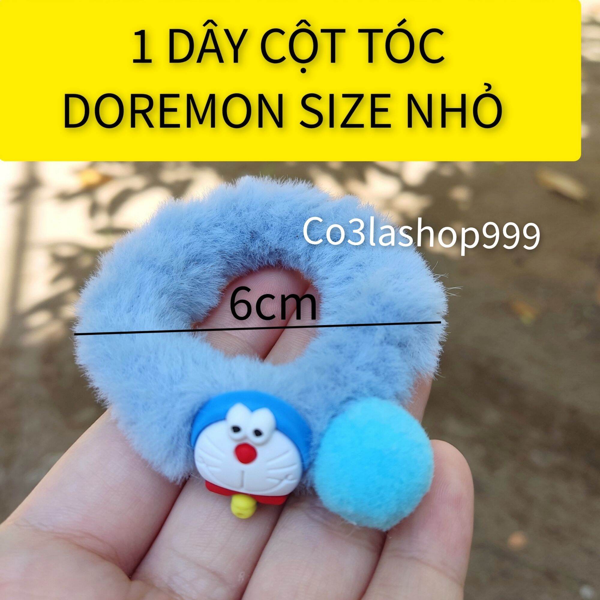 Dây cột tóc lông nhung doremon, gấu, thỏ SIZE NHỎ (1 CÁI)