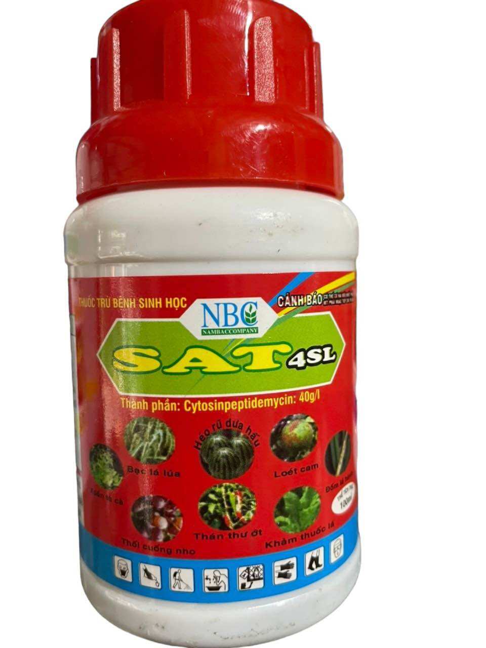 thuốc trừ bệnh sinh hoc SAT 4SL trừ bệnh héo xanh; khảm lá; bạc lá; khô đầu lá;  thuốc trị bệnh thán thư;xoăn lá; thối nhũn.