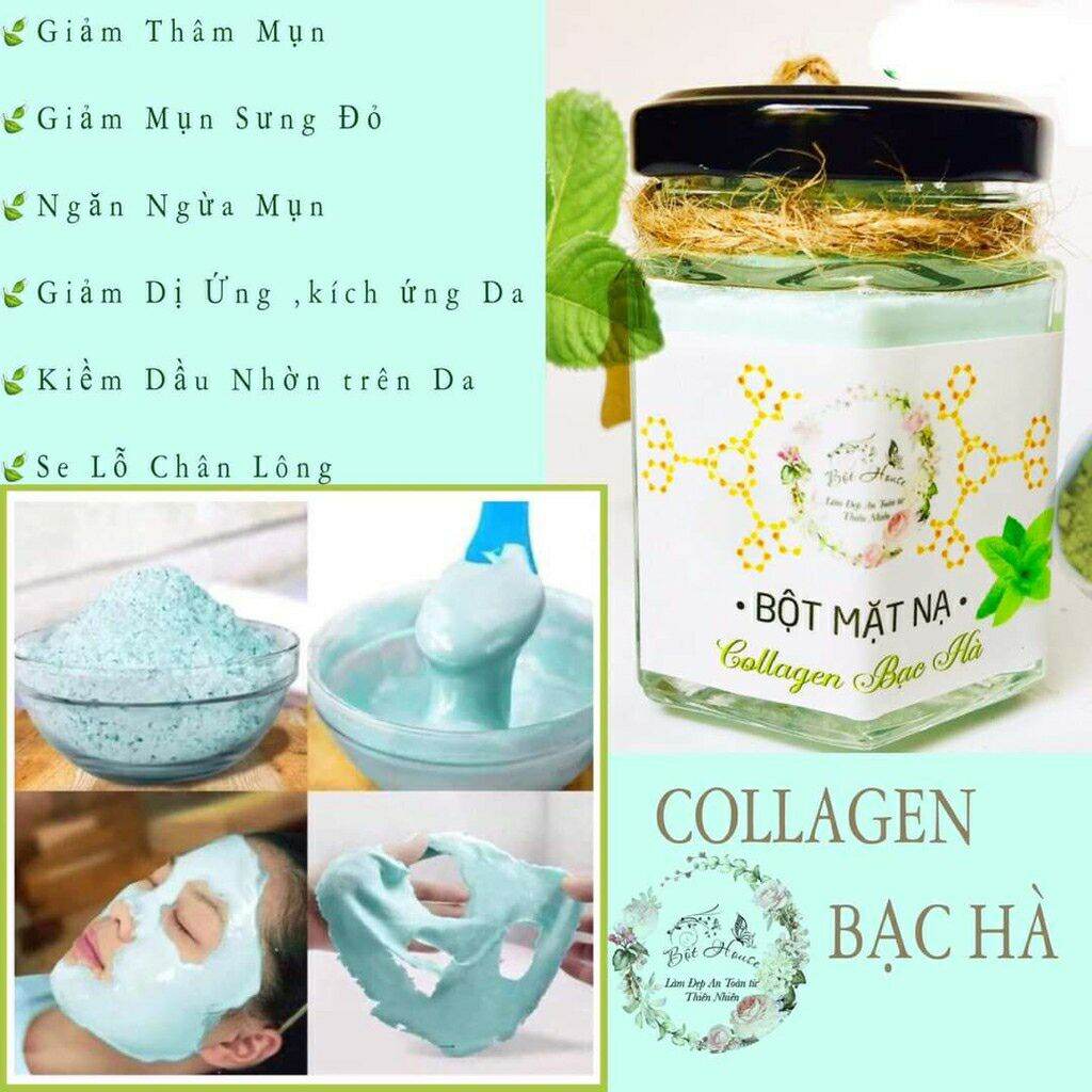 [HCM](BỘTHOUSE) MASK DẺO COLLAGEN BẠC HÀ HANDMADE  DƯỠNG DA GIẢM MỤN