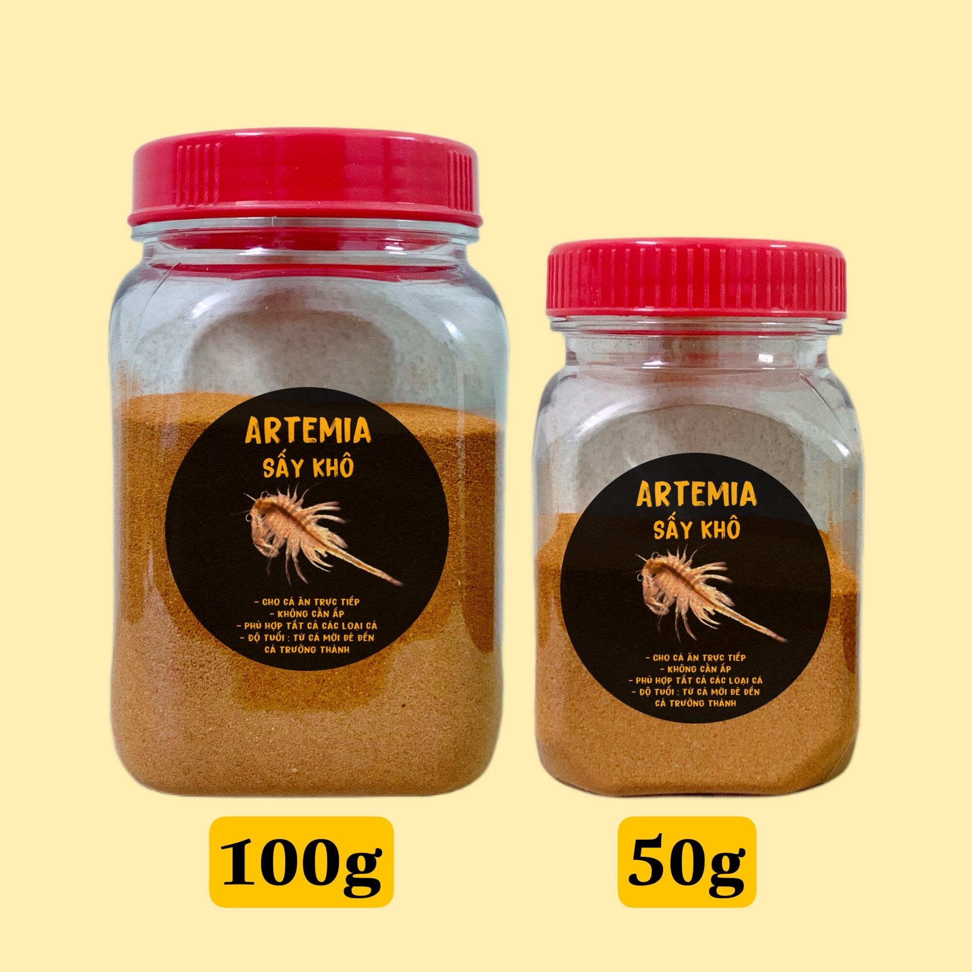 Artemia sấy khô 50g 100g - cho cá bột đến cá trưởng thành