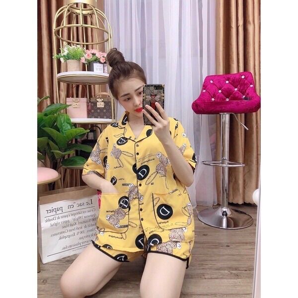 (Bigsize 50-110kg) Đồ bộ Lụa Nhật 2 túi cao cấp - Bộ Đùi