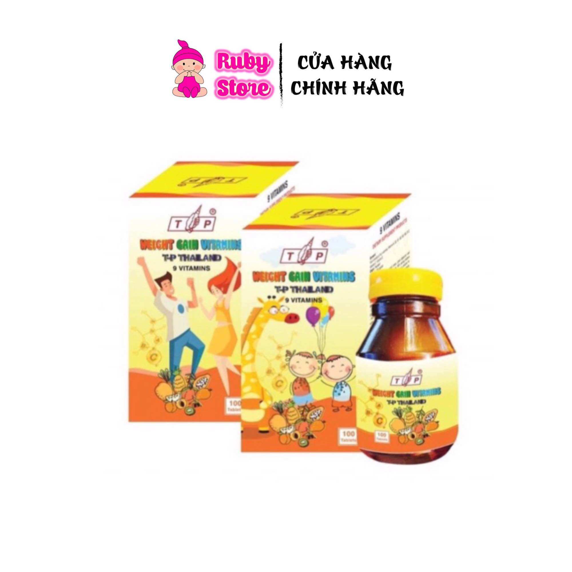 Vitamin tăng cân TP Thái Lan hộp 100 viên chính hãng - Tăng cân hiệu quả, an toàn