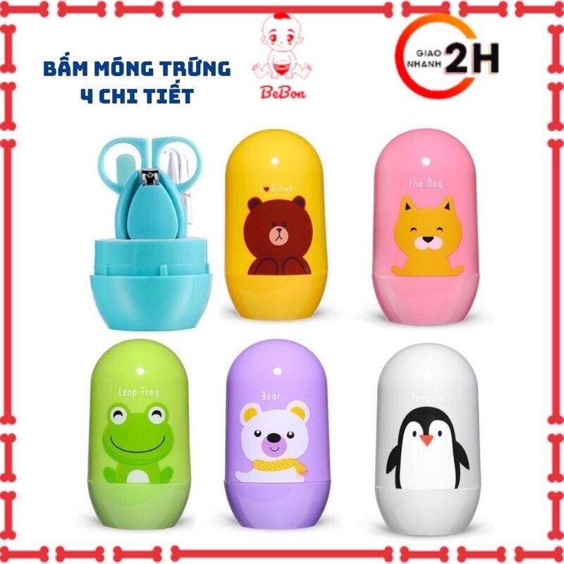 Bấm móng tay trẻ em 4 chi tiết (bộ)