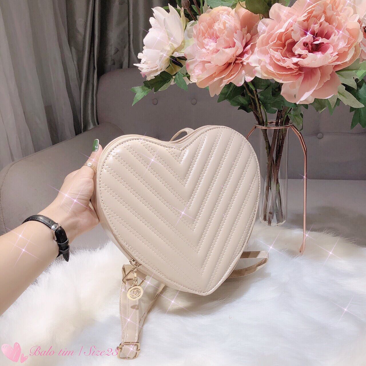 BALO THỜI TRANG TRẺ ĐI CHƠI DẠO  PHỐ TRẦN CHỈ HÌNH TRÁI TIM HOTTREND NĂNG ĐỘNG NỮ TÍNH THỜI TRANG NAM83