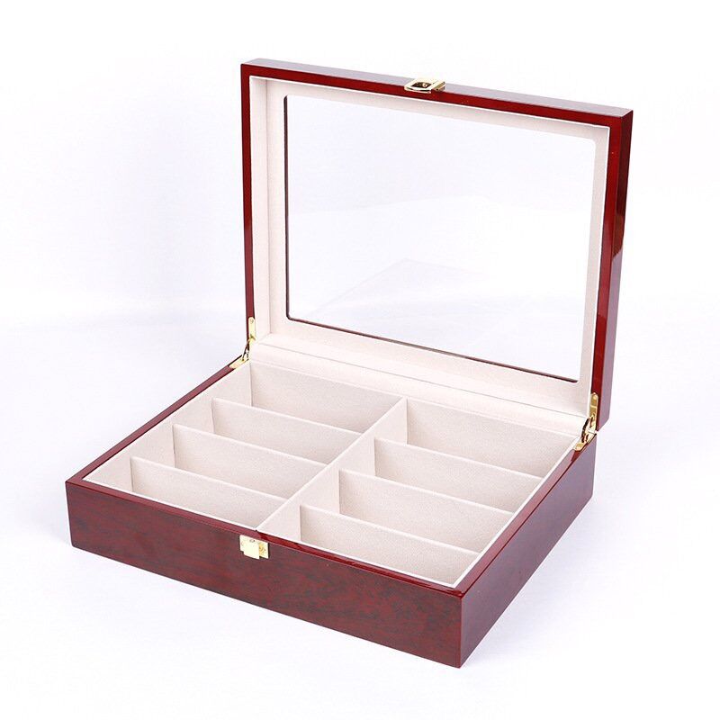[HCM]Hộp gỗ đựng mắt kính nhiều ngăn - Hộp đựng mắt kính 8 ngăn