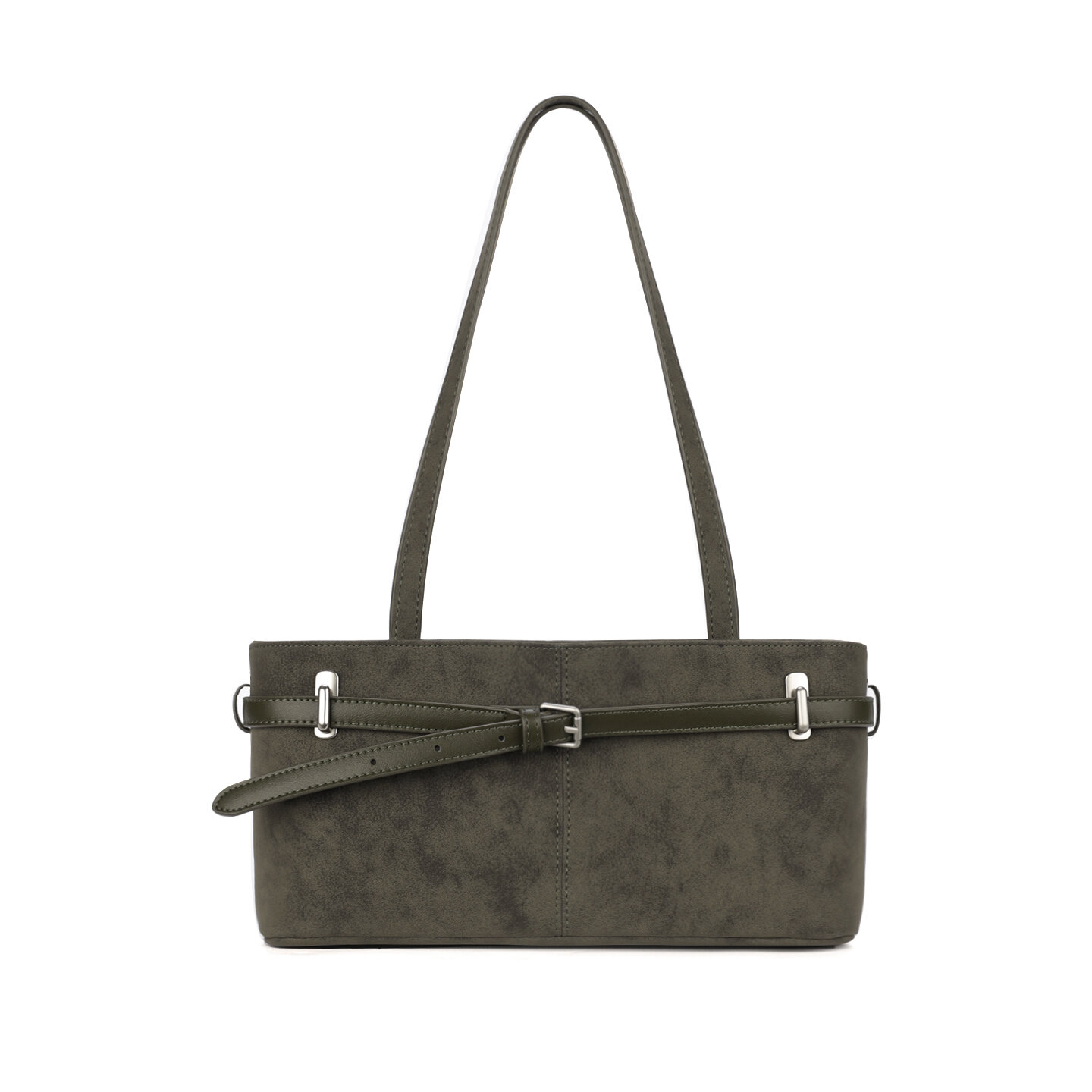 Túi Đeo Vai Đơn Màu Xanh Lá Cây Nguyên Bản JANDRESS Túi Đeo Chéo Mềm Thời Trang Thường Ngày Có Khóa 