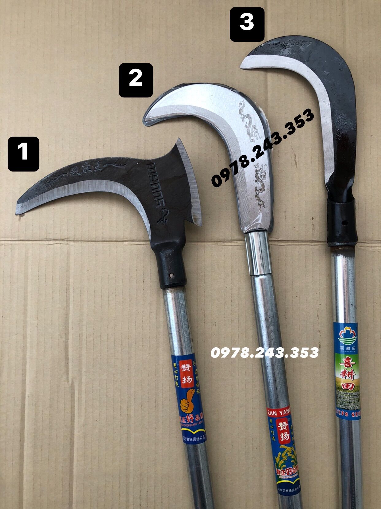 Dao phát cỏ - chặt cây cán 60cm - chắc khoẻ loại 1