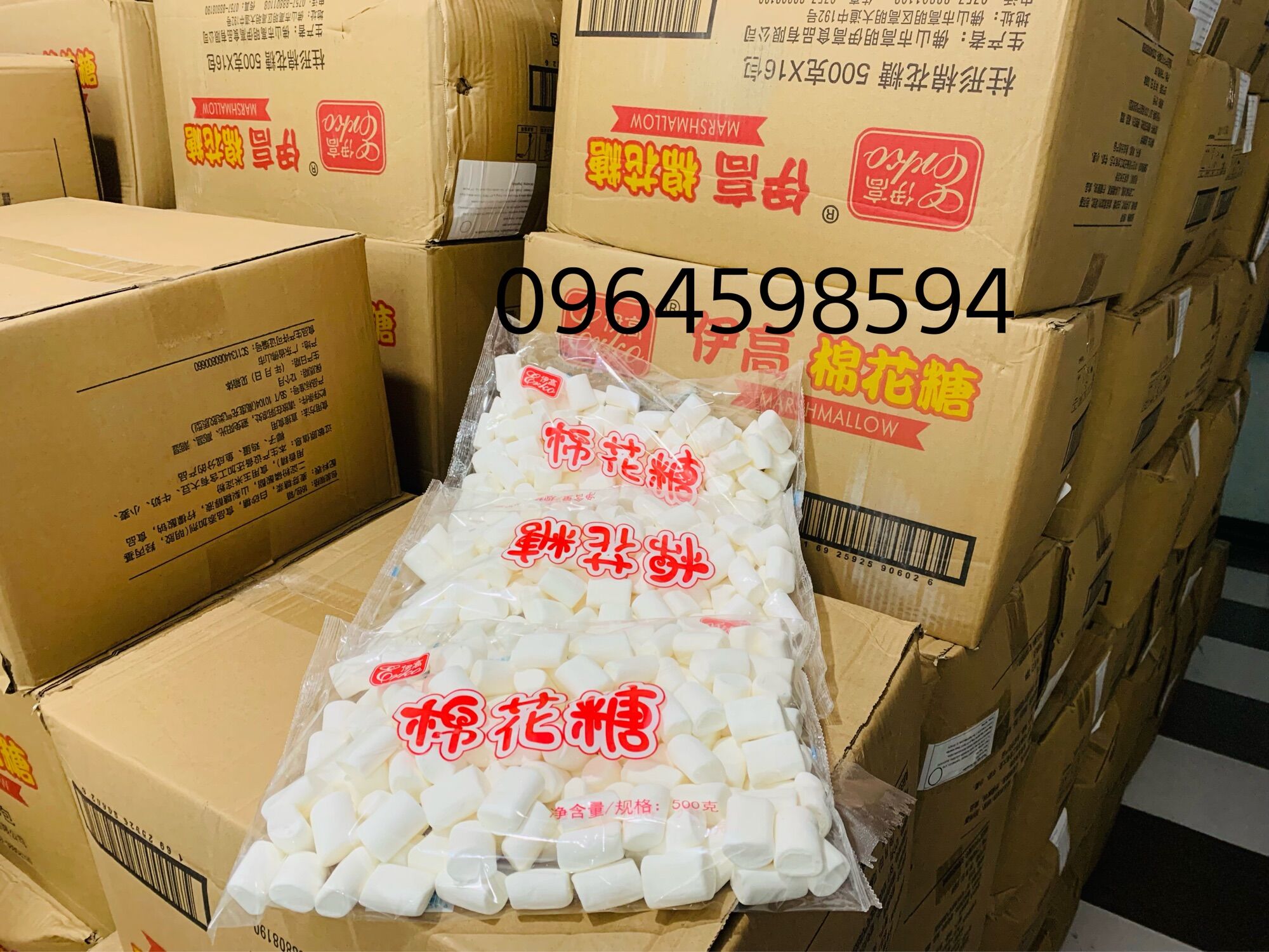 Kẹo marshmallow trắng Erko 500g