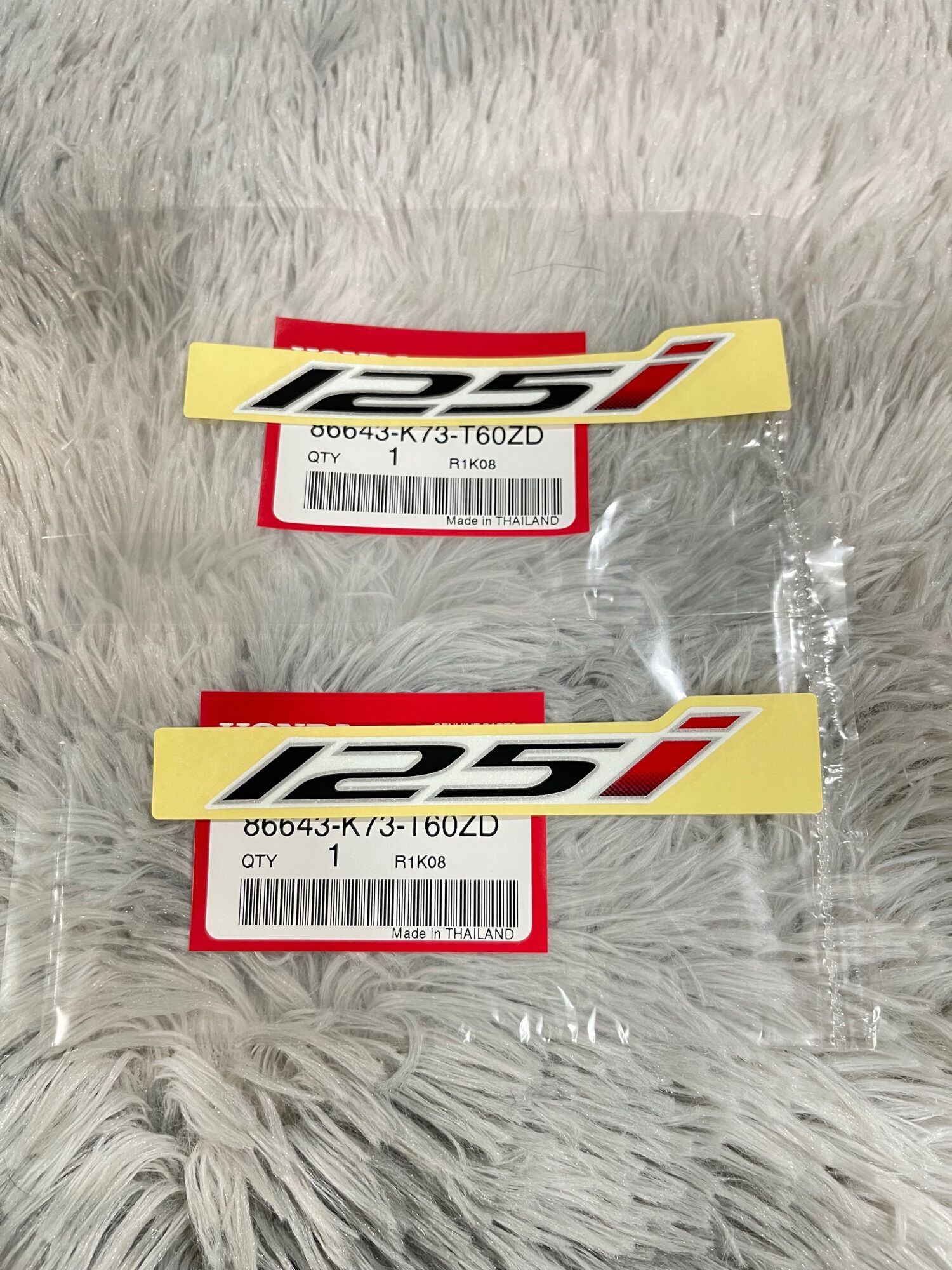 Cặp tem 125i Future Led , Wave 125 zin Thái dán xe trắng