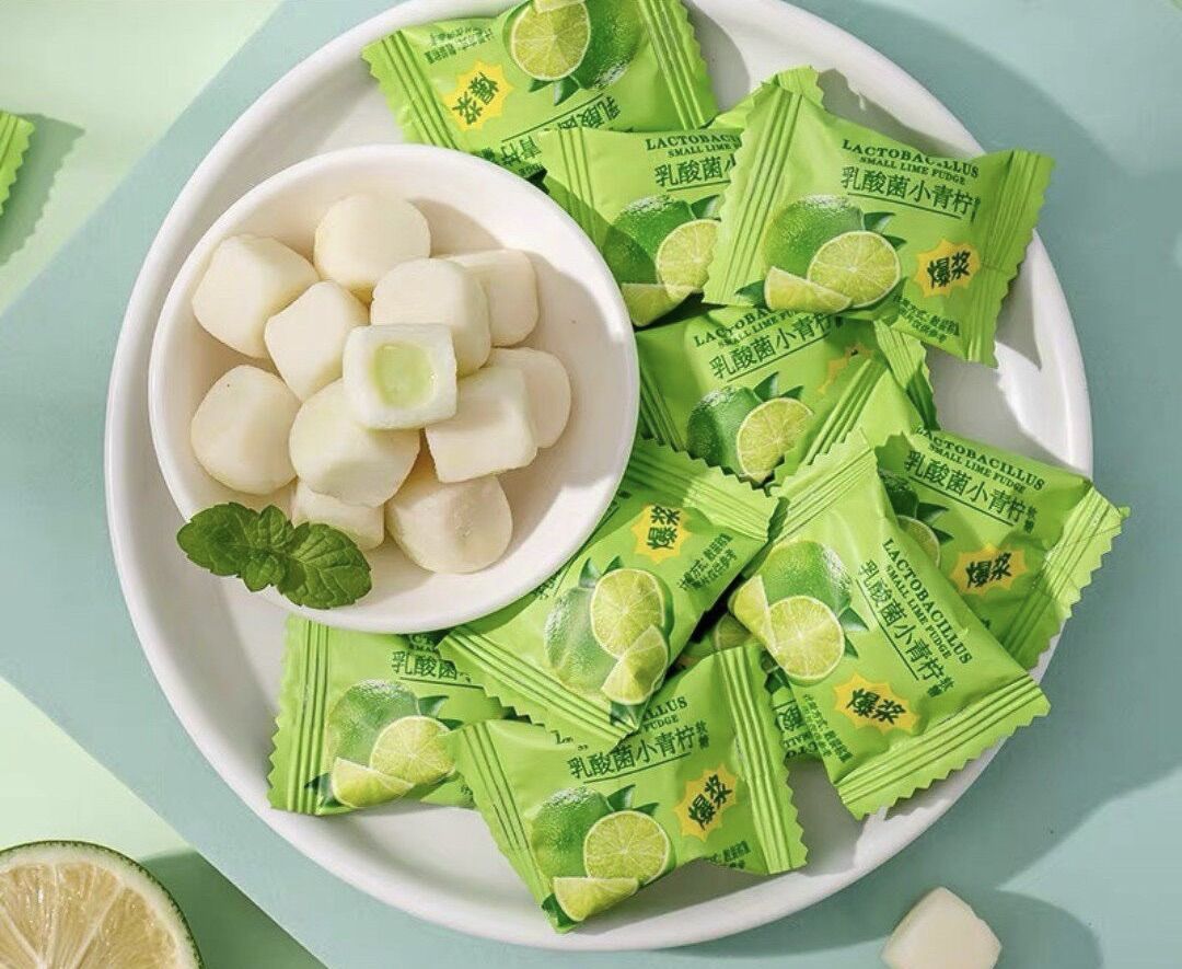 Kẹo mềm có nhân vị chanh hũ 500g