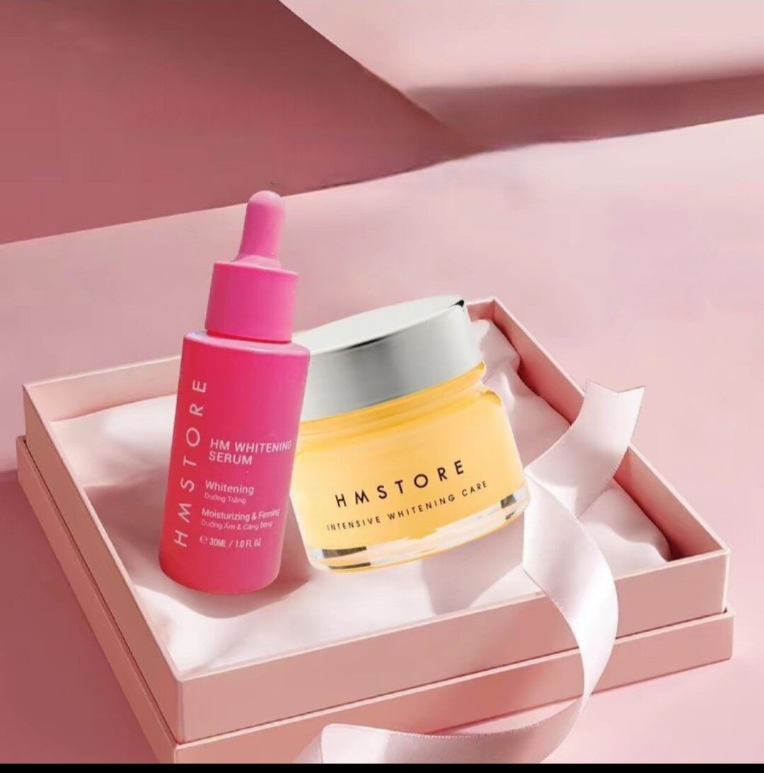 Combo kem face nám & serum trắng da hm store