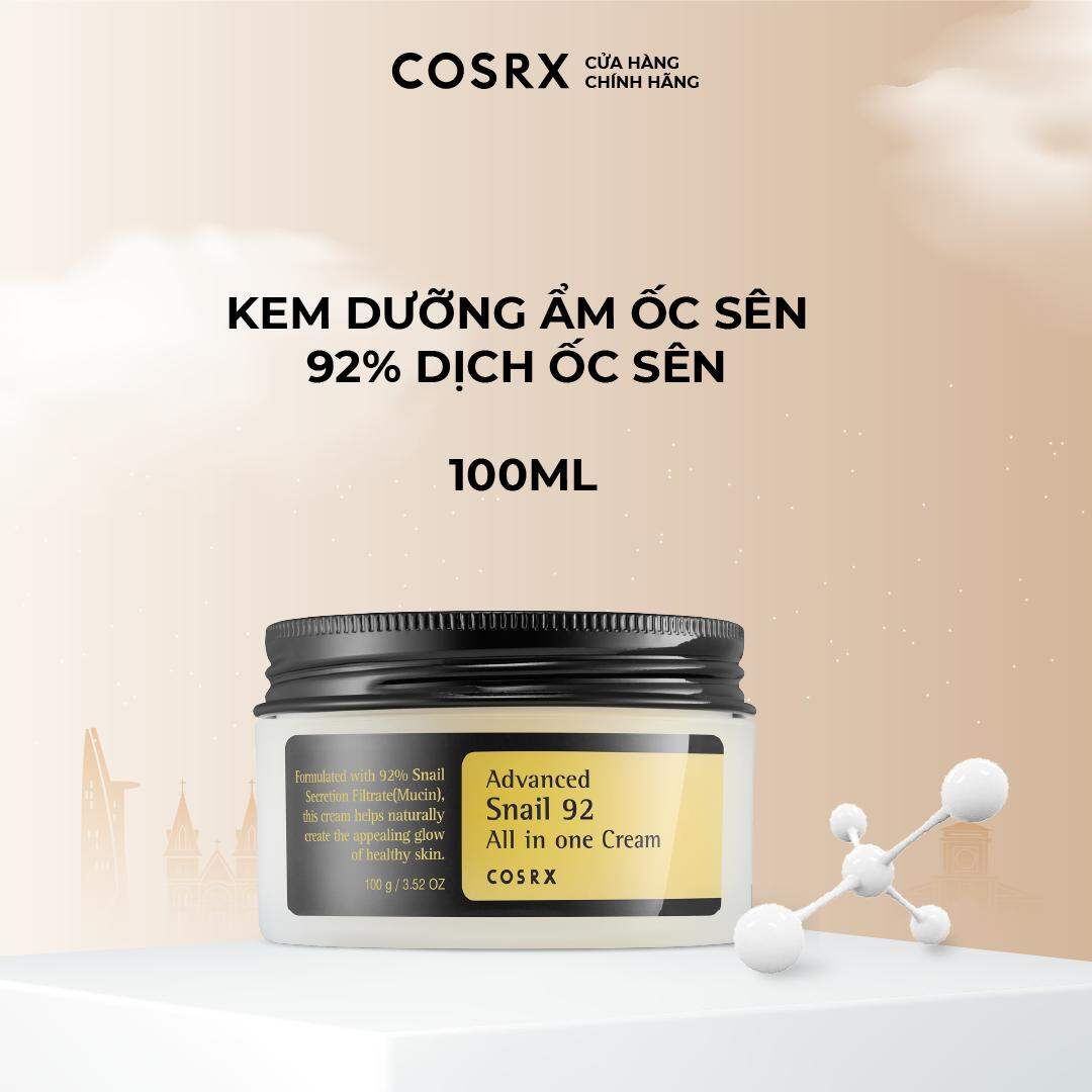 Kem dưỡng ẩm ốc sên tái tạo, phục hồi và ngăn ngừa nếp nhăn lão hóa COSRX Advanced Snail 92 All in one 100g