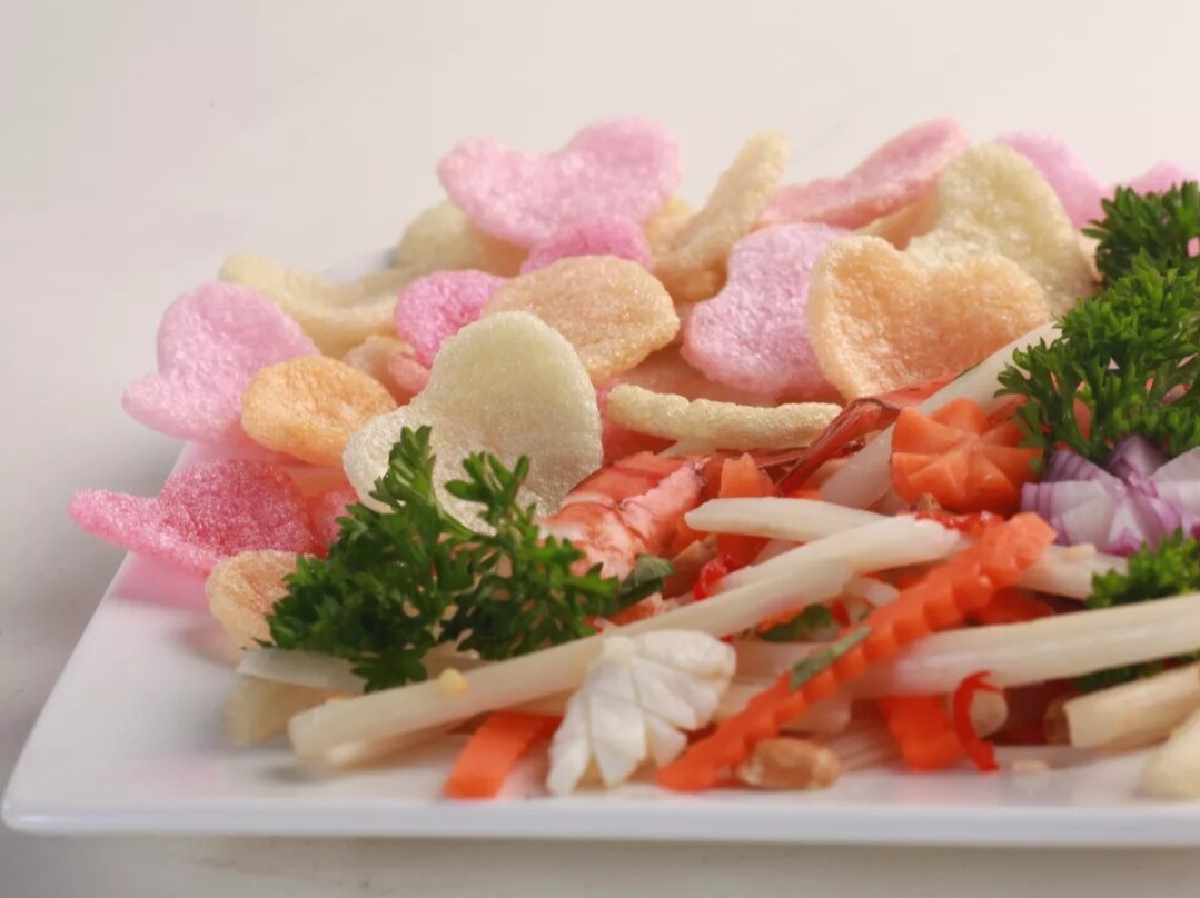 1Kg Bánh phồng tôm trái tim