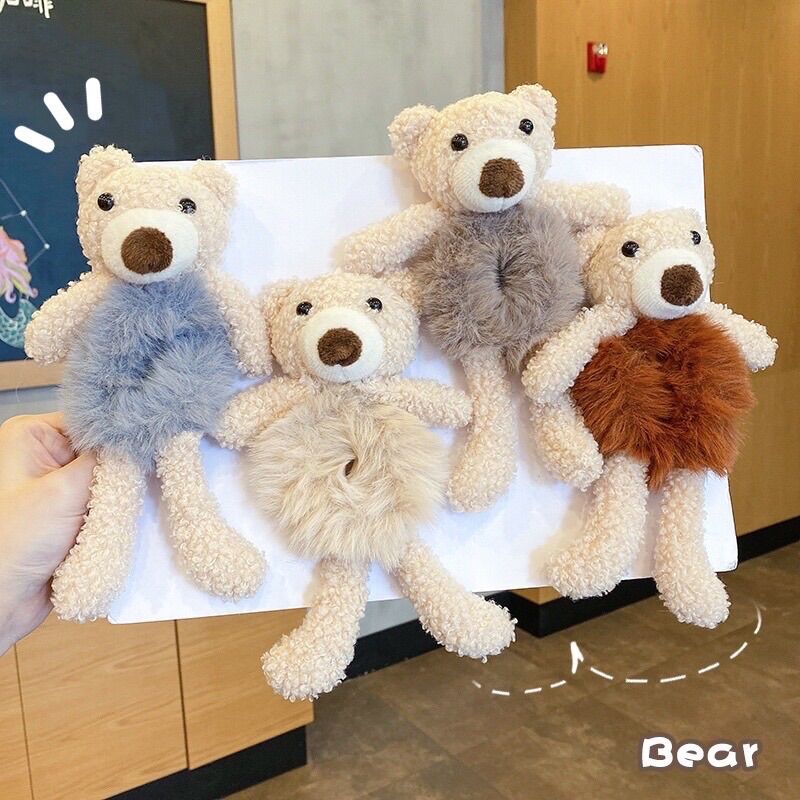 Dây cột tóc hình gấu cute dễ thương ngộ nghĩnh thời trang Hàn quốc