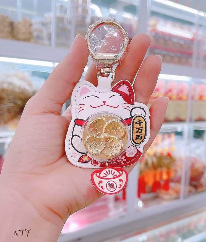 Móc khoá mèo thần tài như ý cát tường