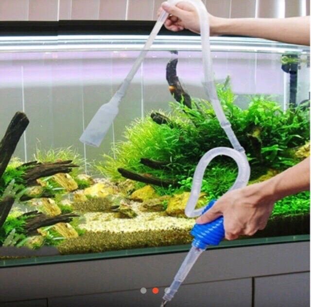 Bơm tay hút cặn vệ sinh bể cá cảnh